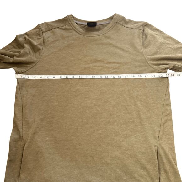 Hylete Men's Soft Crewneck Long Sleeve Pullover Sweatshirt Tan Size XL - Picture 6 of 8